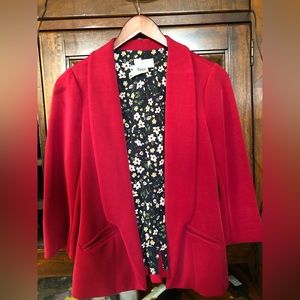 Red Hannah Modal Scuba Blazer (S) by SKIES ARE BLUE